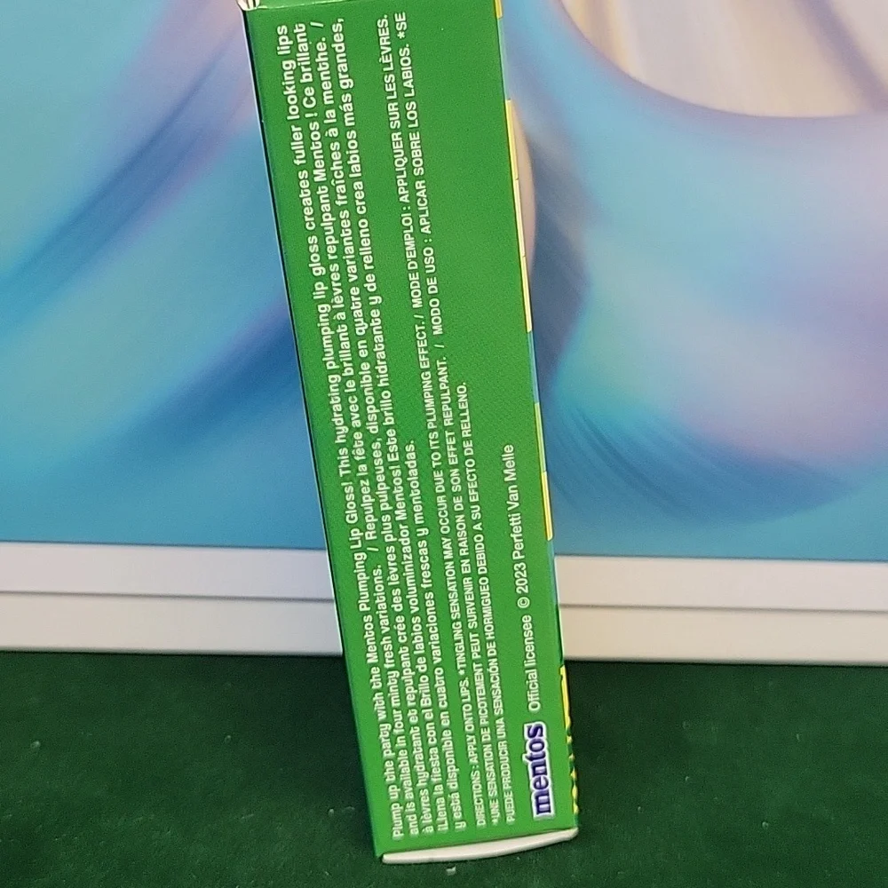 Rude Mentos Beauty Plumping Lip Gloss Spearmint New Tube In Box